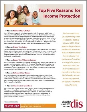 Seven Ways to Use the “Five Reasons for Income Protection” Handout to Promote Paycheck Protection